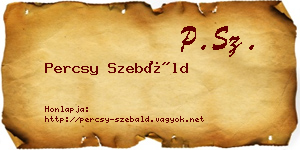 Percsy Szebáld névjegykártya